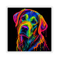 Colorful Labrador Retriever Dog Kiss-Cut Sticker
