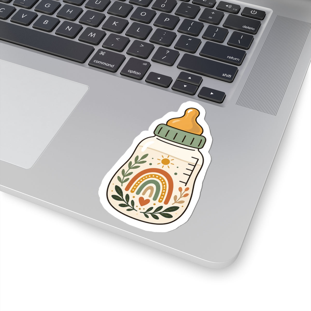 Rainbow Boho Baby Bottle Kiss-Cut Sticker