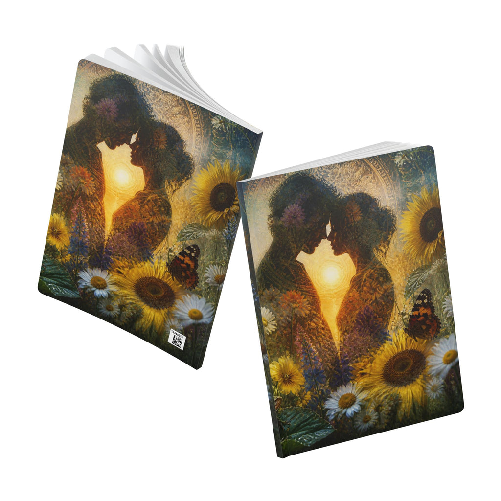 Sunflower Lovers Softcover Journal — Romantic Floral Notebook with Inside Prints