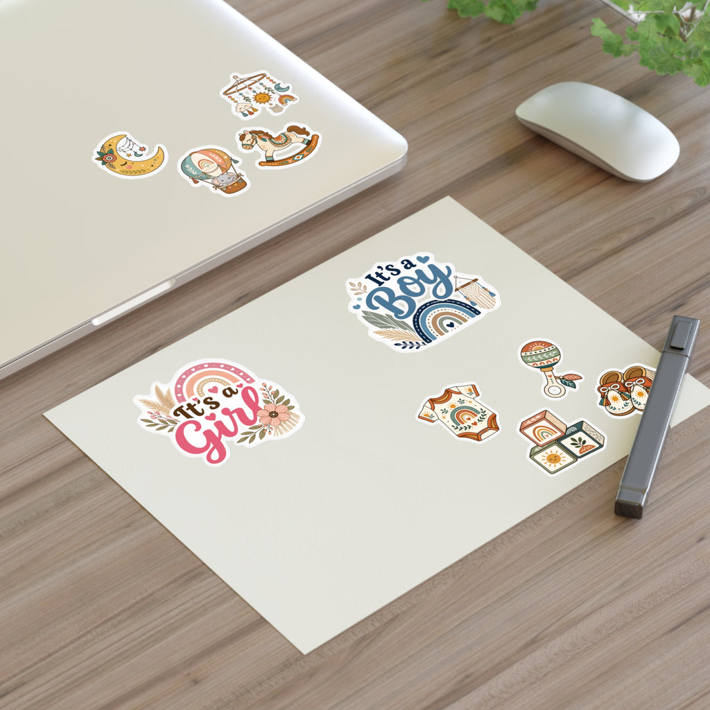 It's a Girl or Boy Boho Baby Shower Sticker Sheets